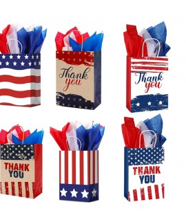 8 5/8 " Patriotic Gift Bag With Handle