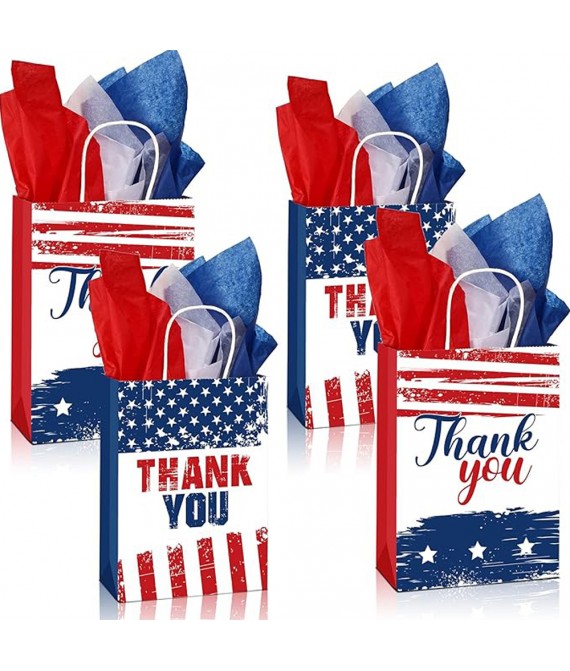 8 5/8 " Patriotic Gift Bag With Handle