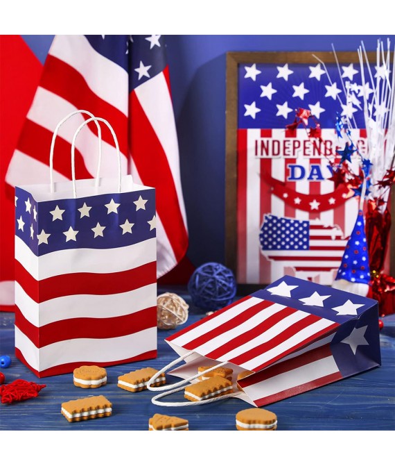 8 5/8 " Patriotic Gift Bag With Handle