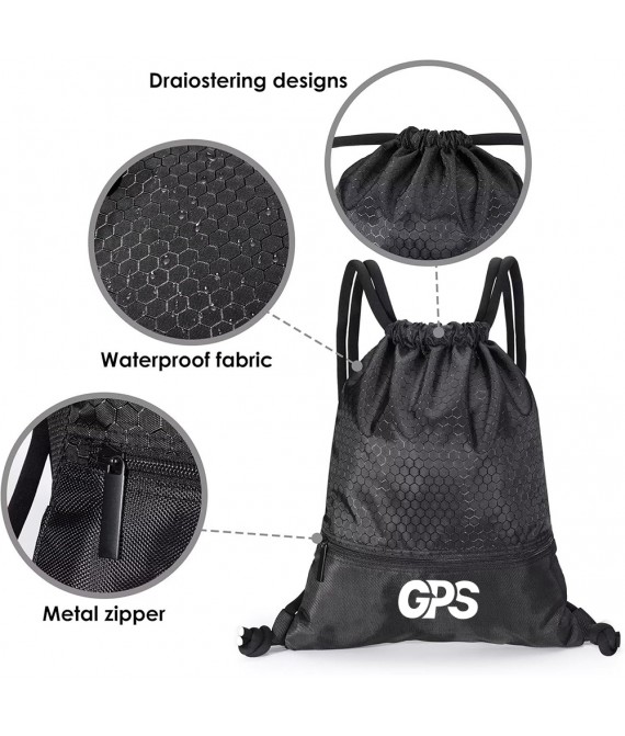 Waterproof Zipper Drawstring Backpack