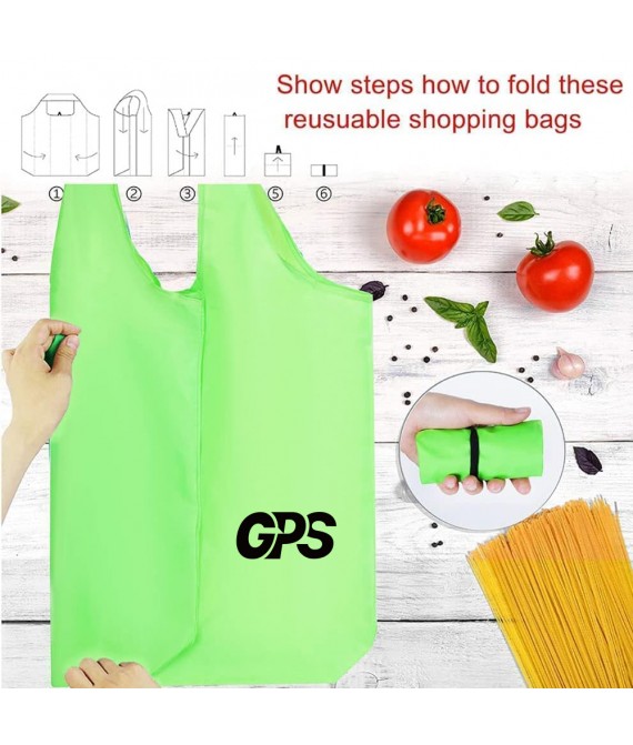 210T Polyester Reusable Grocery Shopping Bags