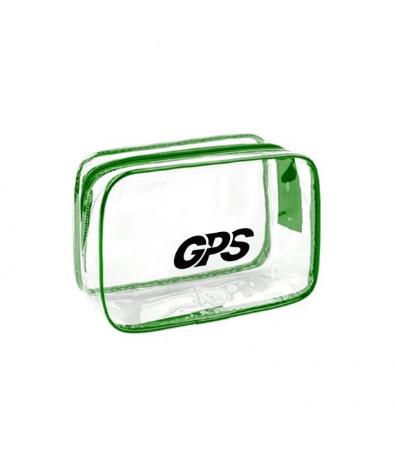 PVC Zippered Toiletry Makeup Bag Handle Bag