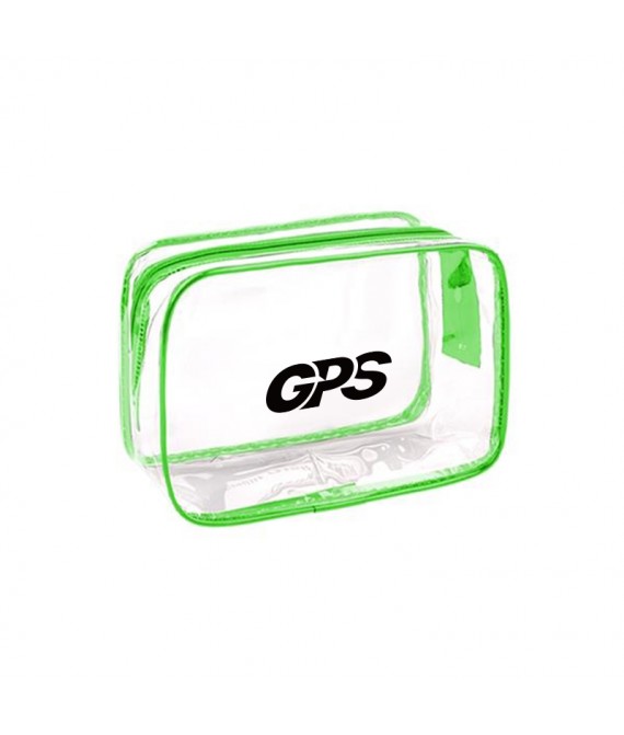 PVC Zippered Toiletry Makeup Bag Handle Bag