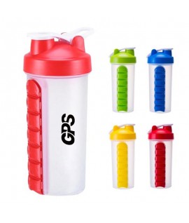 7 Compartments Pill Case with Water Bottle