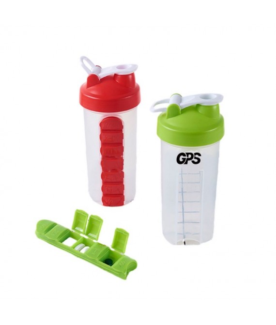 7 Compartments Pill Case with Water Bottle