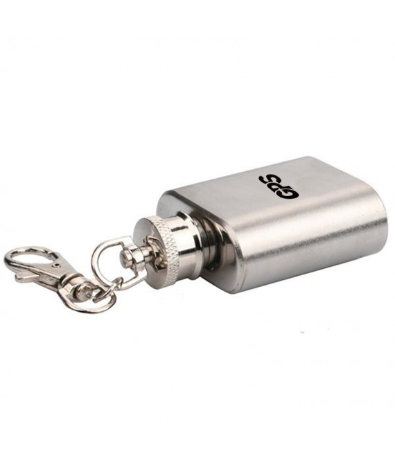 1 OZ Stainless Steel Flask Bottle With Keychain