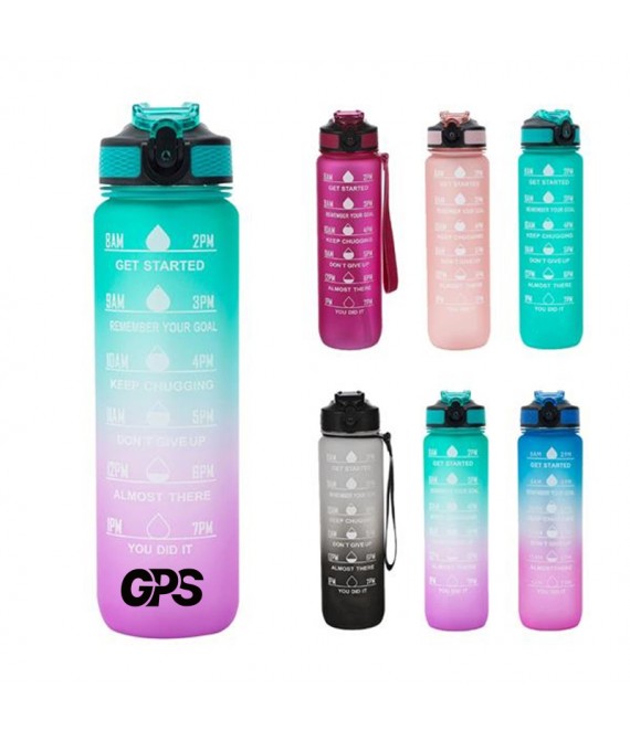 1L Gradient Motivational Water Bottle