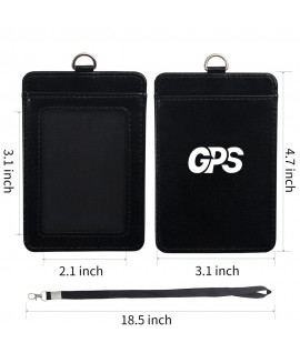4 5/8 " Lanyard Leather Card Holder