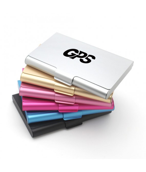 3 5/8 " Aluminum Alloy Business Card Holder