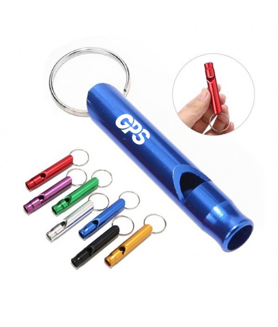 1 7/8 " Aluminum Alloy Safety Whistle with Key Ring