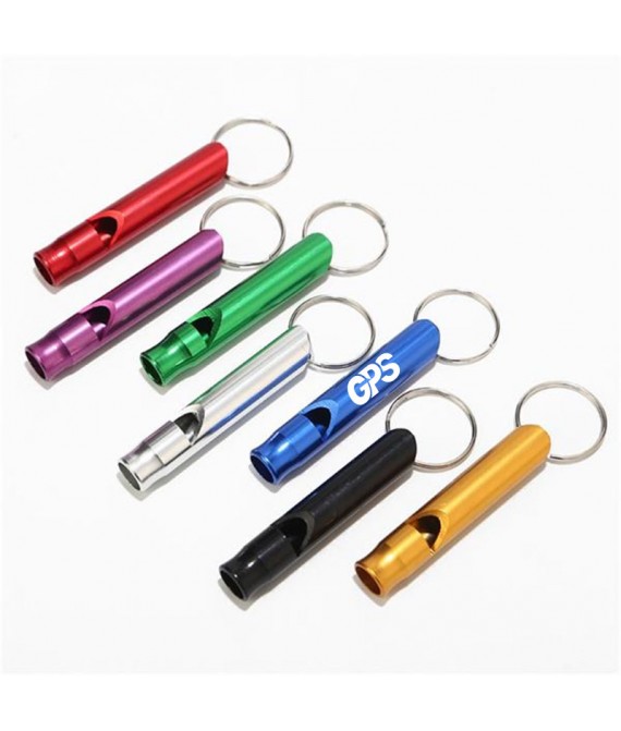 1 7/8 " Aluminum Alloy Safety Whistle with Key Ring