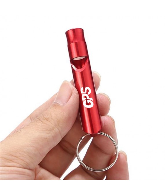 1 7/8 " Aluminum Alloy Safety Whistle with Key Ring