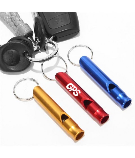 1 7/8 " Aluminum Alloy Safety Whistle with Key Ring