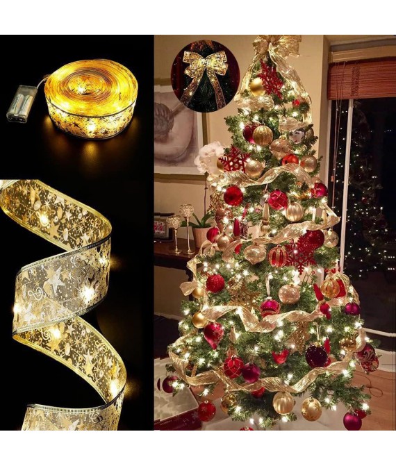 2 " Width Christmas Tree Ribbon Lights