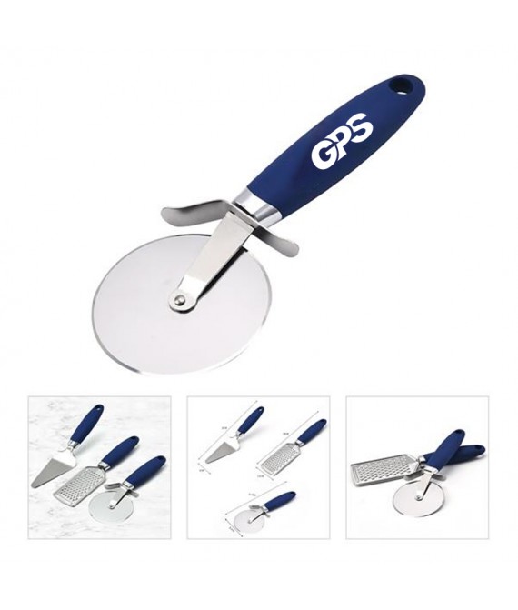 3 PCS Stainless Steel Pizza Cutter Set