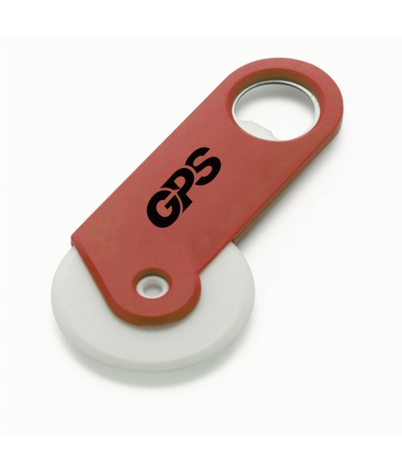 5 1/4 " Pizza Cutter with Bottle Opener