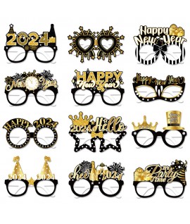 15 3/4" New Year Paper Decorative Glasses