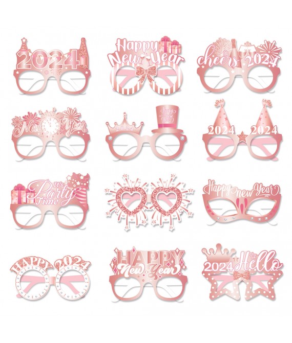 15 3/4" New Year Paper Decorative Glasses