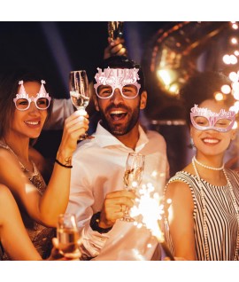 15 3/4" New Year Paper Decorative Glasses