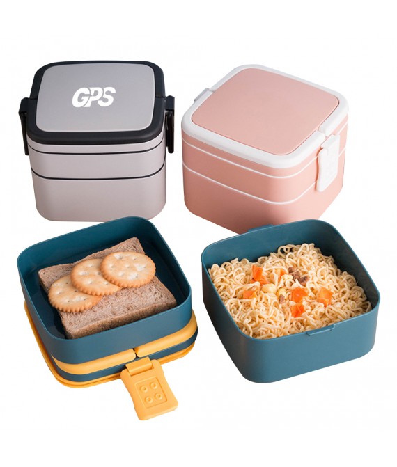 6 " Portable Double-Decker Bento Lunch Box