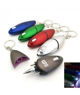 3 1/4 " Screwdriver Ballpoint Pen Keychain with LED light