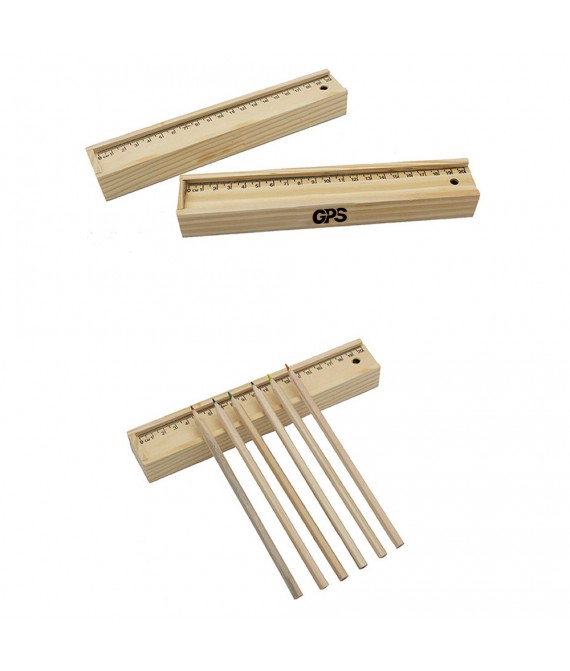 8 1/4 " Pencil and Ruler Set In Box