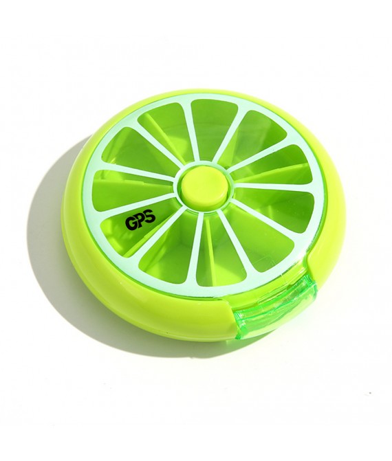 7 Compartments Round Medicine Organizer