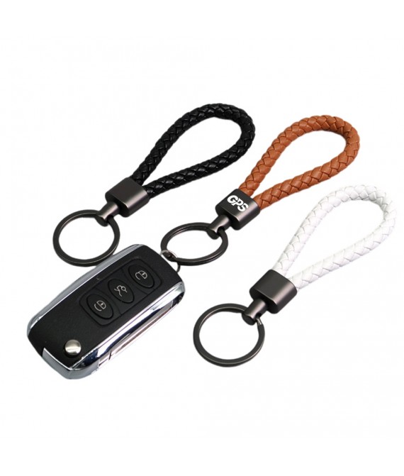 4 3/4 " Braided Woven Rope Rings Keychain