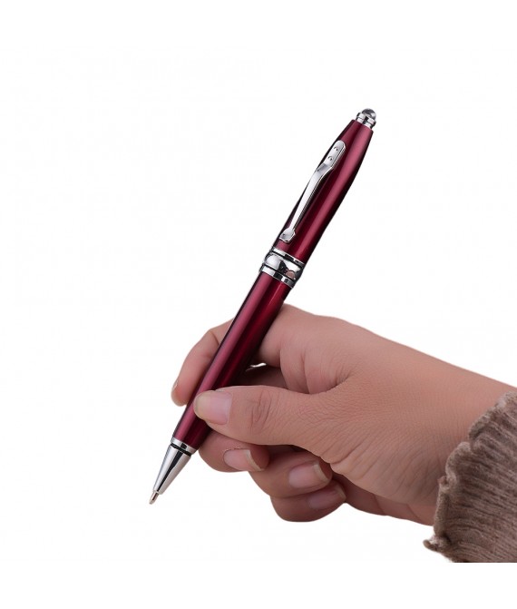 5 3/8 " Metal Ballpoint Pen with LED Light 