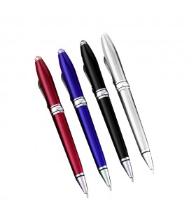 5 3/8 " Metal Ballpoint Pen with LED Light 