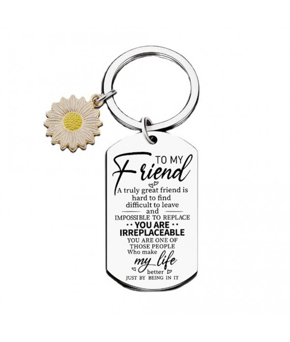 2 " Good Friend Stainless Keychain