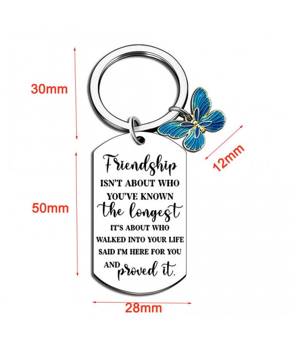 2 " Good Friend Stainless Keychain