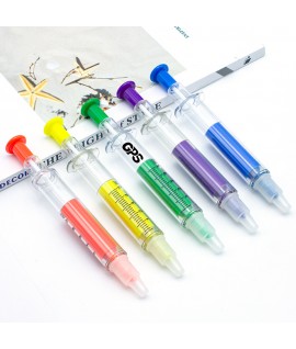 2-In-1 Syringe Highlighter Ballpoint Pen
