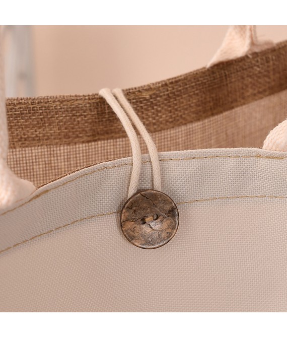 10 " Jute Cotton Laminated Tote Bag