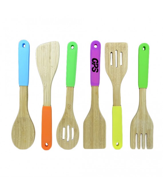 12 " Bamboo shovel with Silicone Handle Set