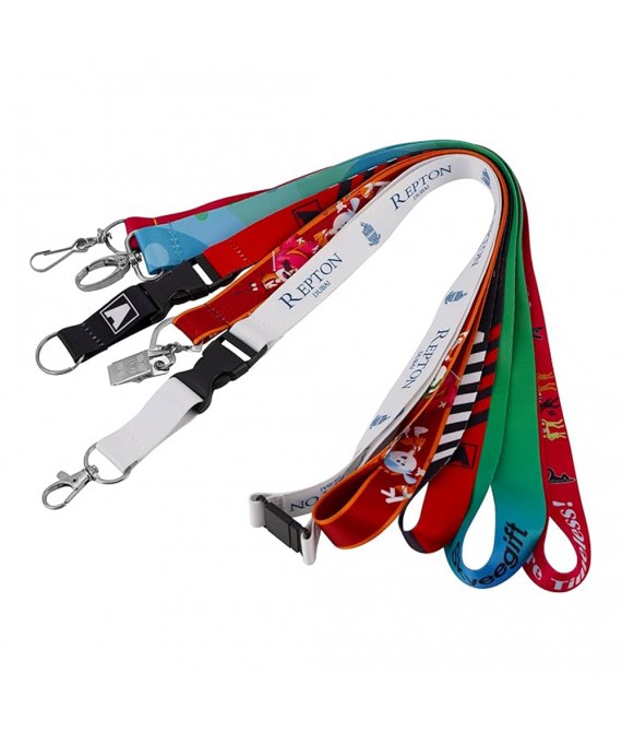  3/4" Single Ended Dye-Sublimation Lanyard w/Safety Break or Buckle Release