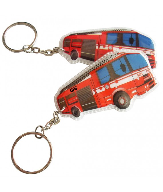 3.3" Customizable Car Shaped PVC Flashlight Keychain
