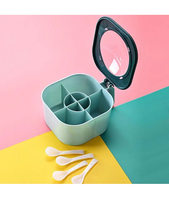 Four Grid Integrated Kitchen Seasoning Box