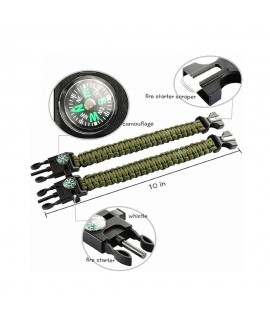 Multi Functional Outdoor Survival Bracelet