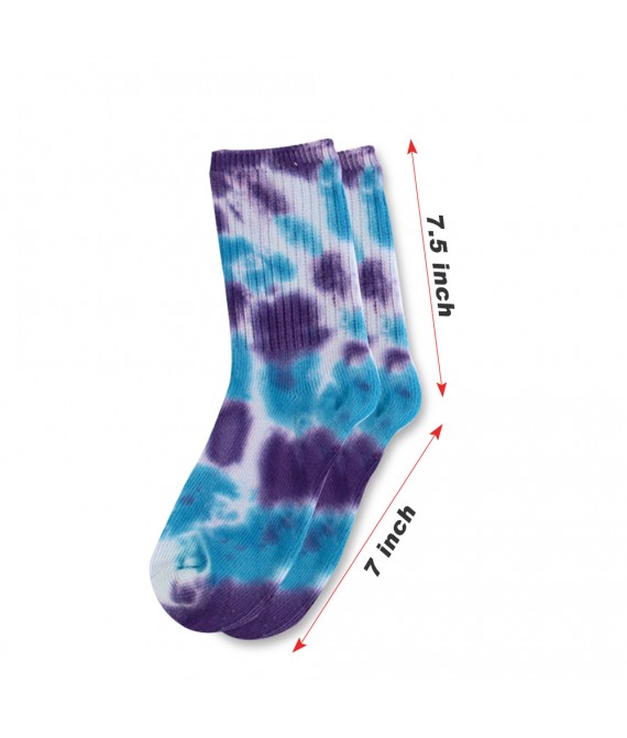 Trendy Tie Dye Mid Tube Cotton Socks