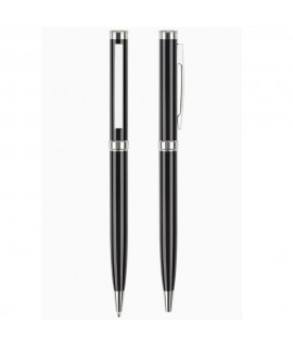 5.3" Black Metal Twist Ballpoint Pen