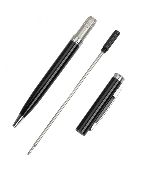 5.3" Black Metal Twist Ballpoint Pen