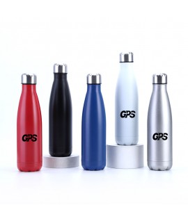 500ml double wall cola shaped flask bottle with SS lid