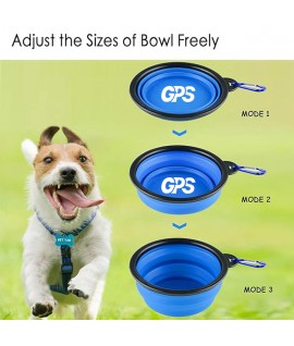 350ml silicone collapsible portable pet bowl