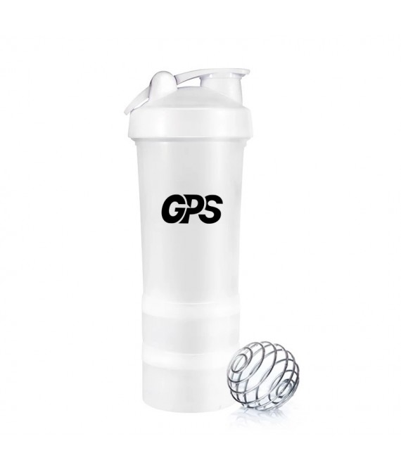 450ml plastic shaker bottle with SS shaker ball and storage for protein powder