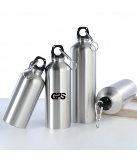 500ml single wall stainless steel 304 material sport water bottle with carabiner