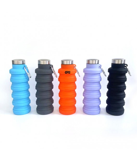 500ml Collapsible Silicone Bottle With Carabiner