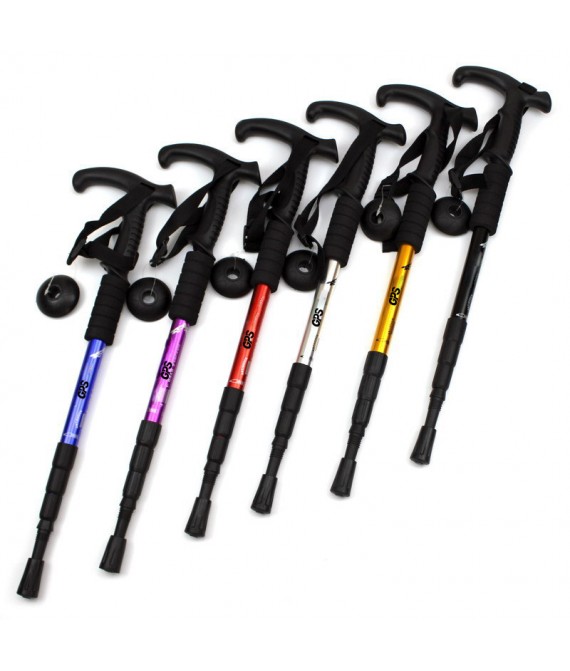 Adjustable Folding Trekking Pole with Comfortable T Handles