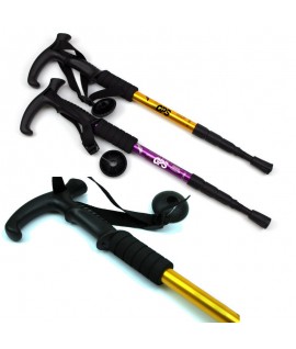 Adjustable Folding Trekking Pole with Comfortable T Handles