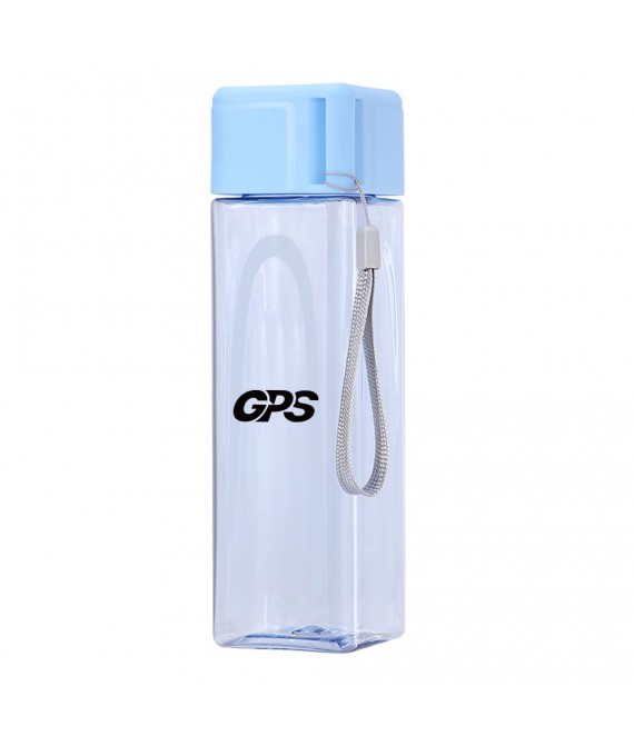 500ml Square shaper water bottle bottle with rope